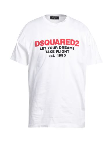 Dsquared2 Man T-shirt White Size Xl Cotton