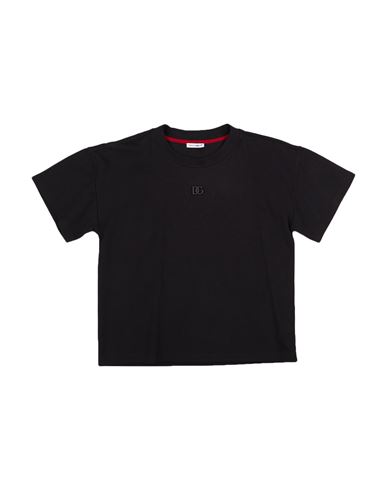 Dolce & Gabbana Babies'  Toddler Boy T-shirt Black Size 7 Cotton, Brass
