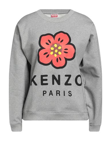 Shop Kenzo Woman Sweatshirt Grey Size L Cotton, Elastane