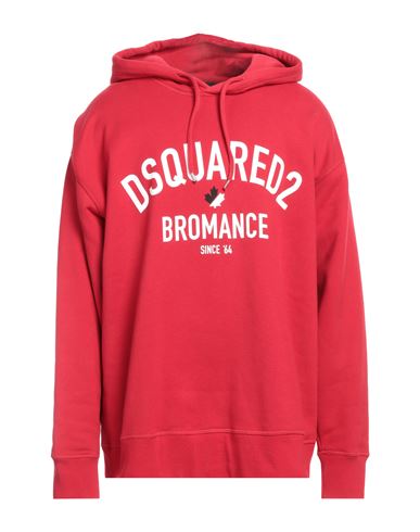 Shop Dsquared2 Man Sweatshirt Red Size L Cotton