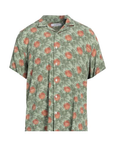 Ungaro Man Shirt Military Green Size 16 ½ Viscose