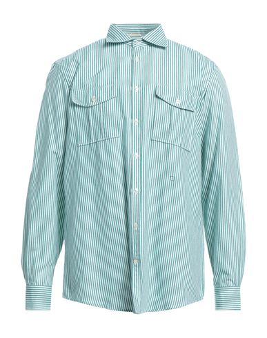 Shop Massimo Alba Man Shirt Green Size S Cotton