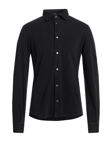 Shop Fedeli Man Shirt Black Size 48 Cotton