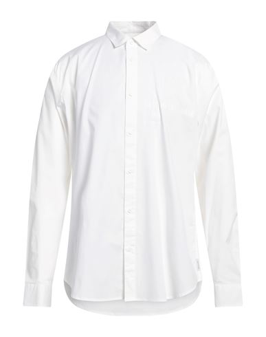 Armani Exchange Man Shirt Off White Size M Cotton, Elastane