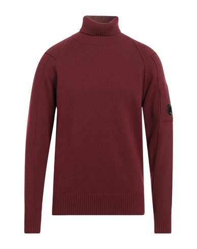 C.p. Company C. P. Company Man Turtleneck Burgundy Size 36 Wool, Polyamide In Red