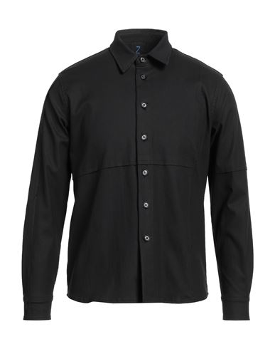 En Avance Man Shirt Black Size M Cotton, Nylon, Elastane