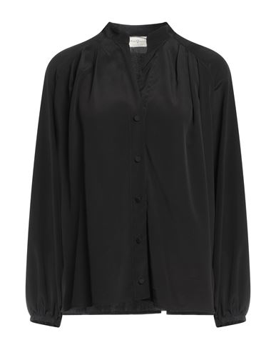 Katia Giannini Woman Shirt Black Size 6 Acetate, Silk