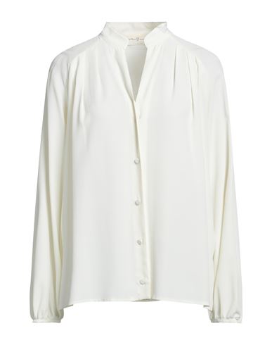 Katia Giannini Woman Shirt Ivory Size 8 Acetate, Silk In White