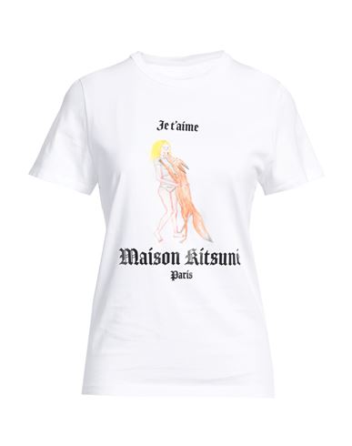 Maison Kitsuné Woman T-shirt White Size Xs Cotton