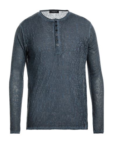Underground Couture Man T-shirt Slate Blue Size 42 Linen