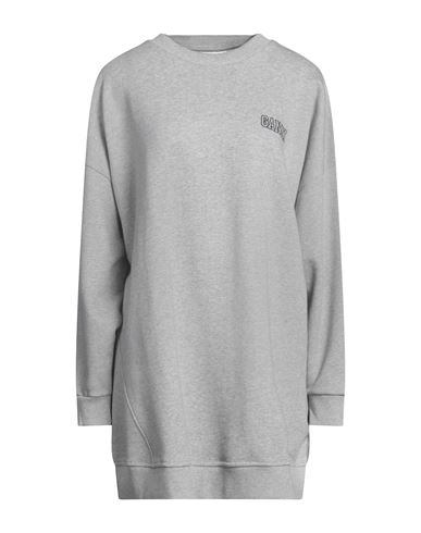 Shop Ganni Woman Sweatshirt Grey Size S/m Organic Cotton, Polyester