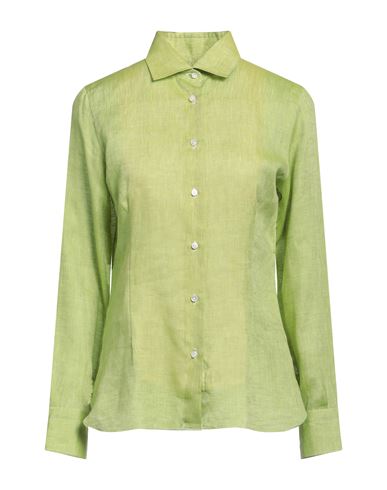Barba Napoli Woman Shirt Acid Green Size 8 Linen