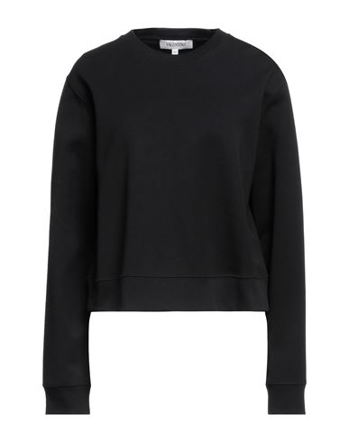 Valentino Garavani Woman Sweatshirt Black Size M Cotton, Polyester