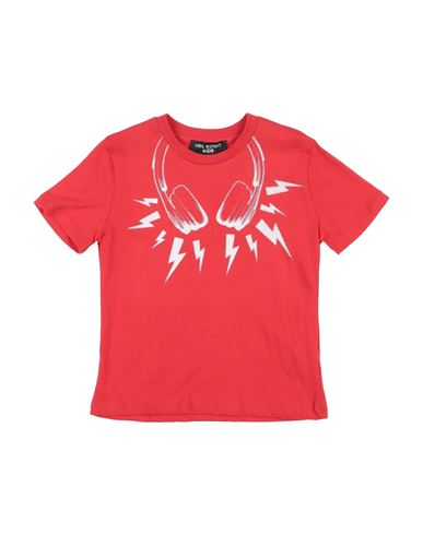 Neil Barrett Babies'  Toddler Boy T-shirt Red Size 6 Cotton
