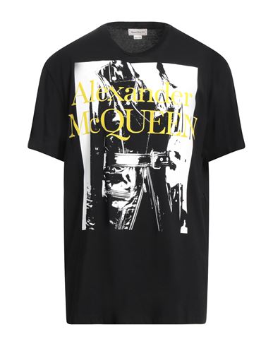 Alexander Mcqueen Man T-shirt Black Size Xl Cotton