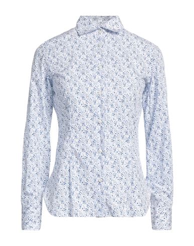 Barba Napoli Woman Shirt Blue Size 8 Cotton