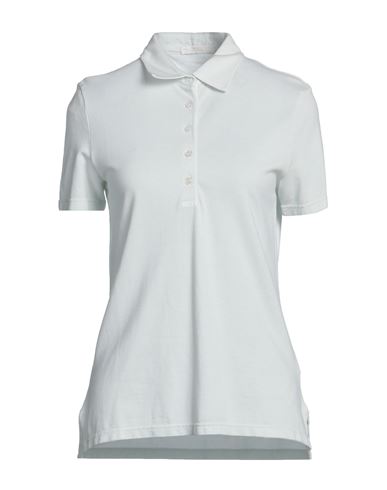 Fedeli Woman Polo Shirt Light Grey Size 8 Cotton