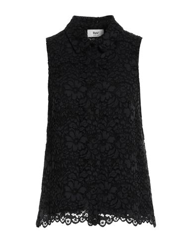 B.yu B. Yu Woman Shirt Black Size L Viscose, Cotton, Nylon, Polyester