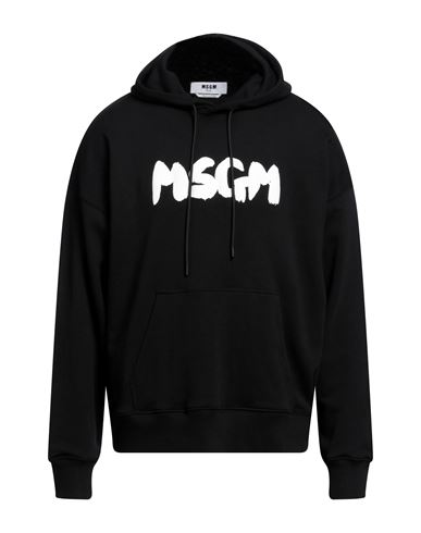 Msgm Man Sweatshirt Black Size L Cotton
