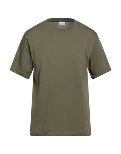 Dries Van Noten Man T-shirt Military Green Size L Cotton