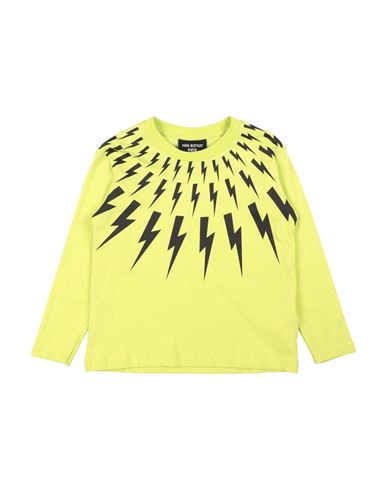 NEIL BARRETT NEIL BARRETT TODDLER BOY T-SHIRT ACID GREEN SIZE 4 COTTON 