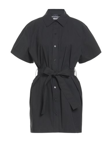 Boutique Moschino Woman Shirt Black Size 8 Cotton, Elastane
