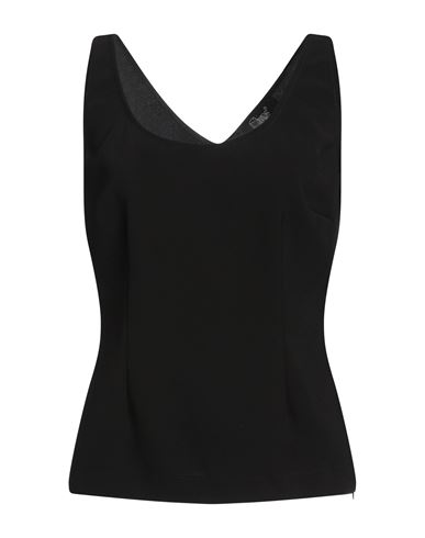 Clips Woman Top Black Size 10 Polyester, Elastane