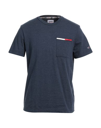 Tommy Jeans Man T-shirt Navy Blue Size Xs Cotton, Polyester