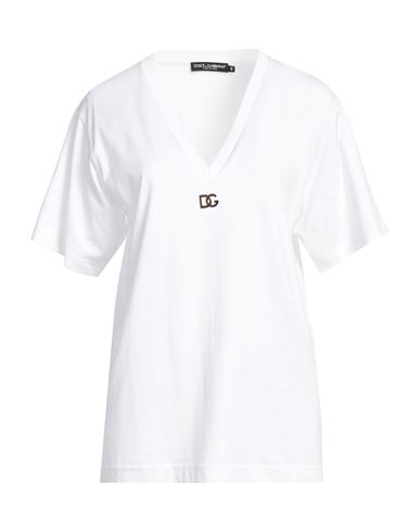 Dolce & Gabbana Woman T-shirt White Size 4 Cotton In White