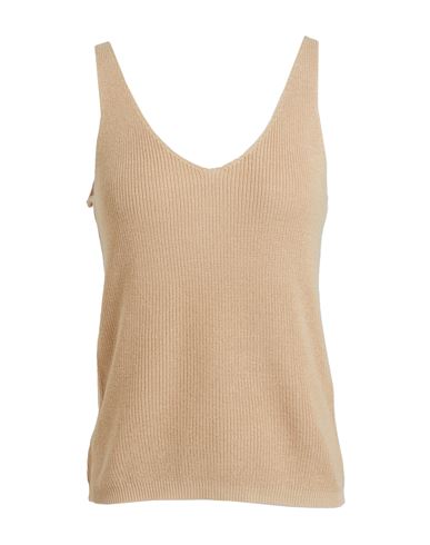 Vero Moda Woman Top Sand Size Xl Ecovero Viscose, Acrylic, Cotton In Beige