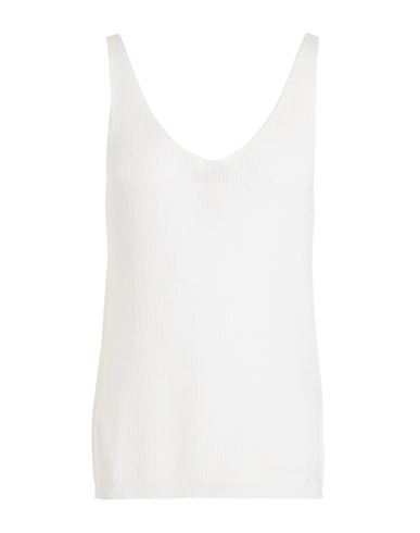 Shop Vero Moda Woman Top Off White Size Xl Ecovero Viscose, Acrylic, Cotton