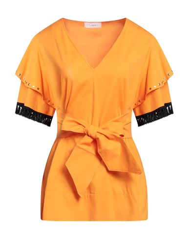 Clips More Woman Top Orange Size 6 Cotton, Polyamide, Elastane