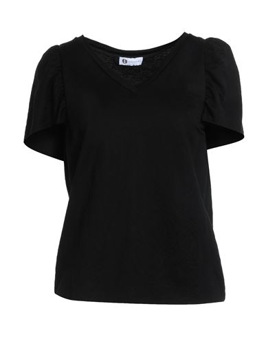 Diana Gallesi Woman T-shirt Black Size 6 Viscose, Polyamide