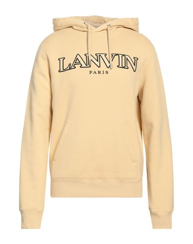 Shop Lanvin Man Sweatshirt Sand Size M Cotton, Polyester In Beige
