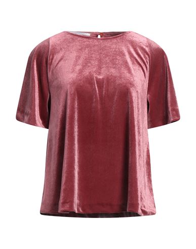 Maison Laviniaturra Woman Top Garnet Size 10 Polyester, Viscose, Elastane In Red