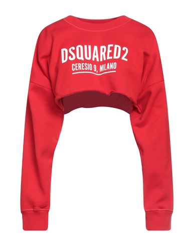 Dsquared2 Woman Sweatshirt Tomato Red Size Xl Cotton