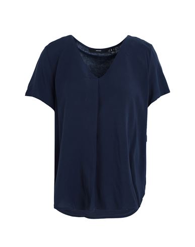 Vero Moda Woman T-shirt Navy Blue Size Xl Viscose