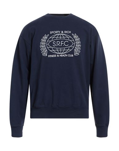 Sporty And Rich Sporty & Rich Man Sweatshirt Navy Blue Size S Cotton