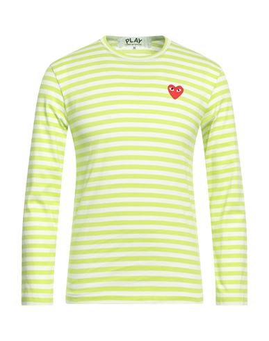 Shop Comme Des Garçons Play Man T-shirt Light Green Size Xl Cotton