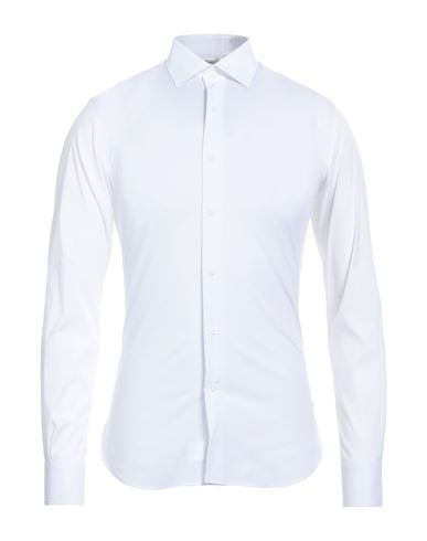 Del Siena Man Shirt White Size 14 ½ Cotton, Polyamide, Elastane