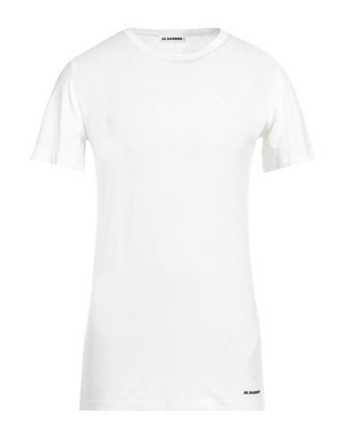 Jil Sander+ Man T-shirt Ivory Size L Cotton In White