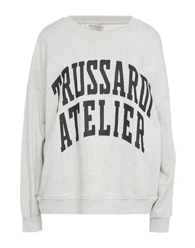 Shop Trussardi Woman Sweatshirt Light Grey Size M Cotton, Elastane