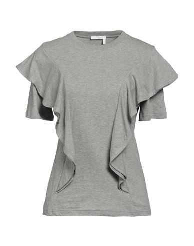 Chloé Woman T-shirt Grey Size Xs Cotton