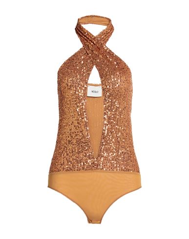 Vicolo Woman Top Copper Size S Polyester, Elastane In Orange