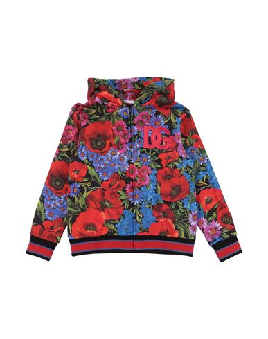 Dolce & Gabbana Babies'  Toddler Girl Sweatshirt Black Size 7 Cotton, Polyester, Viscose, Elastane In Red