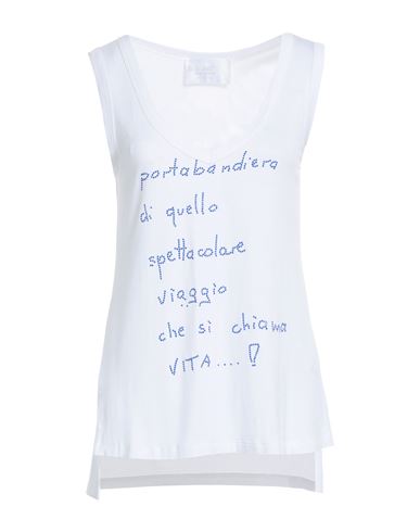 Elisa Cavaletti By Daniela Dallavalle Woman Tank Top White Size 6 Viscose, Elastane
