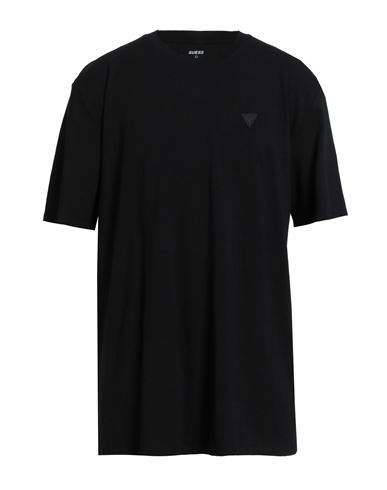 Guess Man T-shirt Black Size Xs Cotton, Modal, Elastane