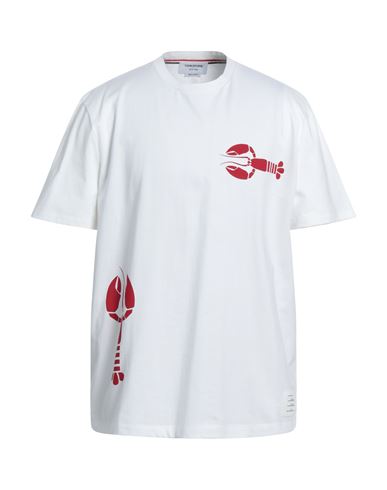 Thom Browne Man T-shirt White Size 4 Cotton