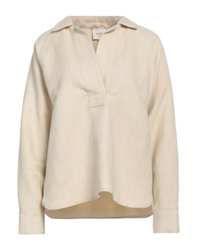 Alysi Woman Top Cream Size 4 Cotton, Hemp In White