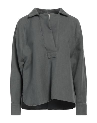 Alysi Woman Top Lead Size 2 Cotton, Hemp In Grey